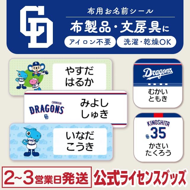 布用ノンアイロンシール 中日ドラゴンズ