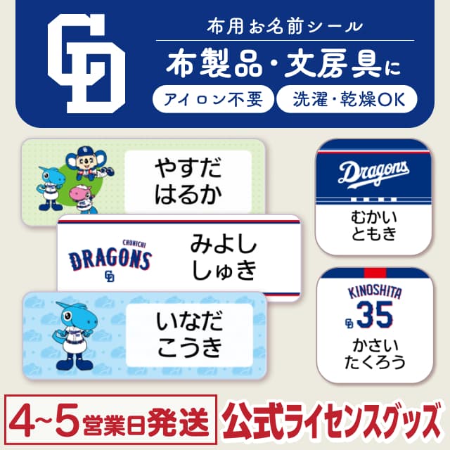 布用ノンアイロンシール 中日ドラゴンズ